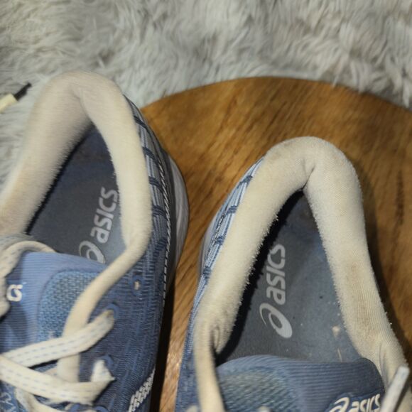 Asics Gel-Cumulus 22 Womens Size 9.5 Blue Lime Mesh Casual Lace Up Running Shoes - Picture 14 of 16